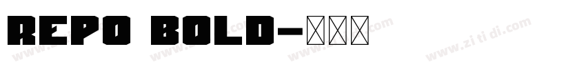 Repo Bold字体转换